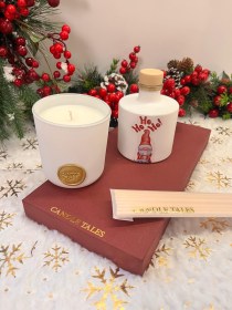 Xριστουγεννιάτικο minimal σετ κεριού με αρωματικό χώρου2